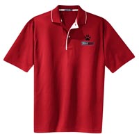 STAFF - Men's Dri-Mesh Polo - Red with White Piping