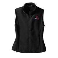 STAFF - Ladies Fleece Vest - Black