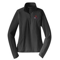 STAFF - Ladies Stretch 1/2 Zip Pullover - Charcoal Grey