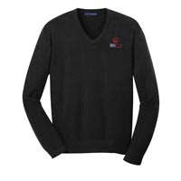 STAFF - Men's V-Neck Sweater - Black