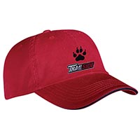 ADULT - Washed Twill Sandwich Bill Cap - Red