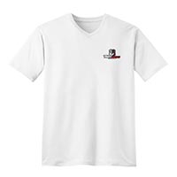 ADULT - Men's V-Neck Tee - White